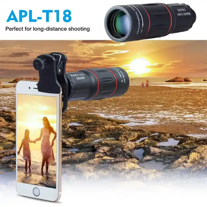 APEXEL 18X Telescope Zoom lens Monocular Mobile Phone camera Lens for iPhone Samsung Smartphones with tripod Hunting Sports